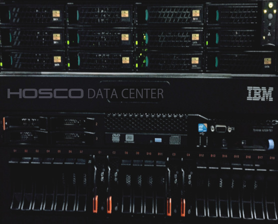 Rack em data center de Hosco