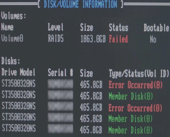 Incidente com HDs de um storage Dell em RAID-5